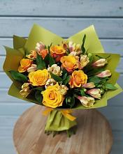 Букет цветов из:  Альстромерии и Розы в Беково