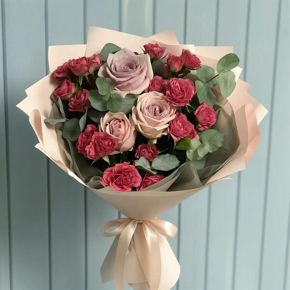 Букет цветов из: Гвоздики и Розы в Беково