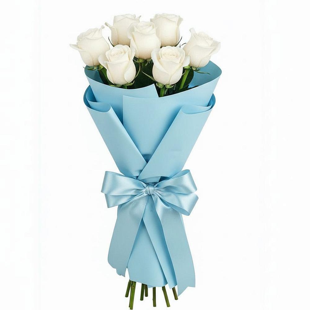 Букет 7 белых роз Проуд в Беково