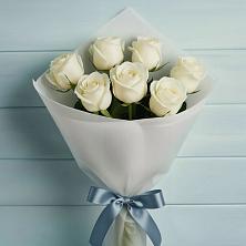 Букет 7 Белых роз Эдлесс Лав в Беково