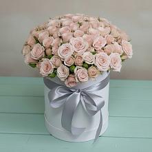 Цветочная композиция из Розы в шляпной коробке в Беково