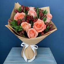 Букет цветов из:  Розы и Альстромерии в Беково