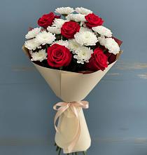 Букет цветов из:  Розы и Хризантемы в Беково