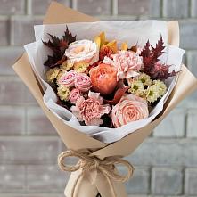 Букет цветов из:  Гвоздики, Хризантемы и Розы в Беково
