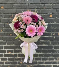 Букет цветов из:  Герберы и Хризантемы в Беково