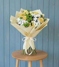 Букет цветов из:  Хризантемы и Розы в Беково