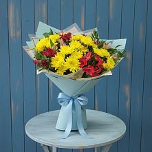 Букет цветов из:  Альстромерии и Хризантемы в Беково