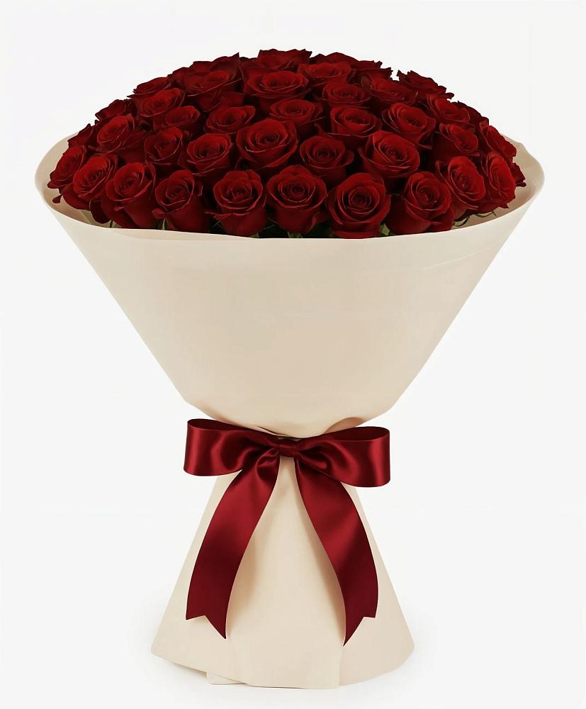 Букет 101 Бордовая роза Блэк Бакарра в Беково